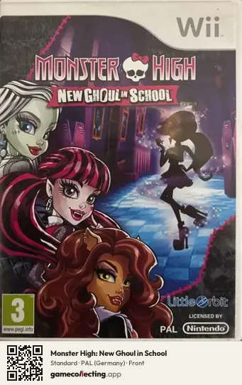 Monster High: New Ghoul in School Nintendo Wii, Germany box front