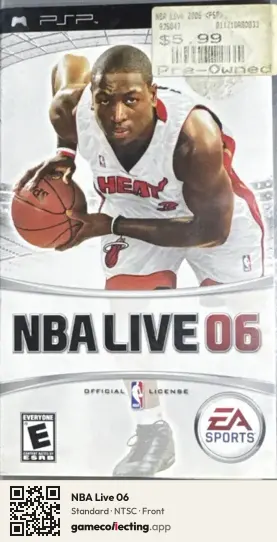 NBA Live 06 PlayStation Portable, NTSC box front