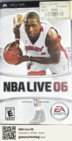 NBA Live 06 PlayStation Portable, NTSC box front