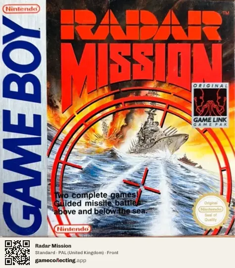 Radar Mission Game Boy, United Kingdom box front