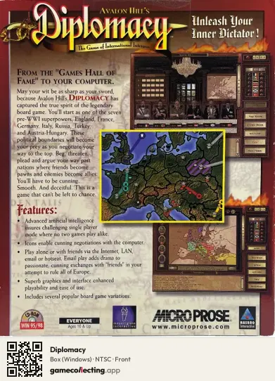 Diplomacy Computer, NTSC box front