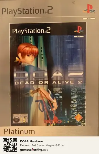 DOA2: Hardcore PlayStation 2, United Kingdom box front