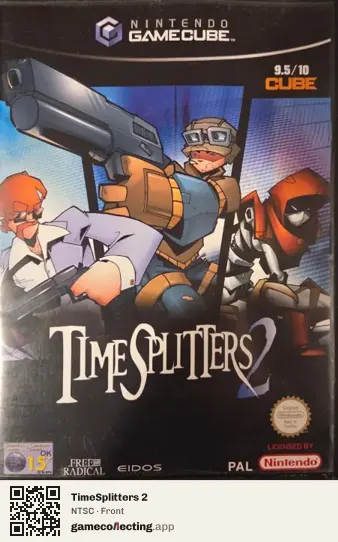 TimeSplitters 2 Nintendo GameCube, NTSC box front