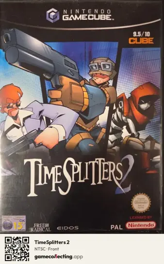 TimeSplitters 2 Nintendo GameCube, NTSC box front