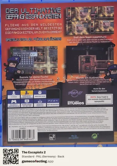 The Escapists 2 PlayStation 4, Germany box back