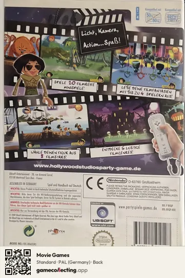 Movie Games Nintendo Wii, Germany box back