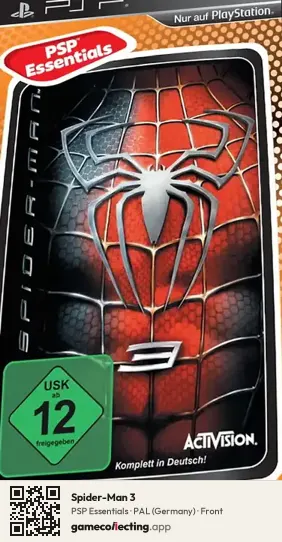 Spider-Man 3 PlayStation Portable, Germany box front