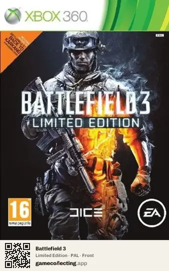 Battlefield 3 Xbox 360, PAL box front
