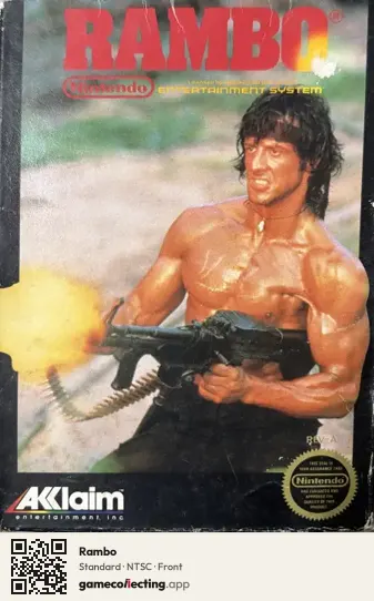 Rambo Nintendo Entertainment System, NTSC box front