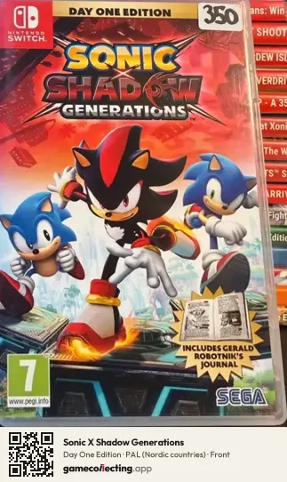 Sonic X Shadow Generations Nintendo Switch, Nordic countries box front