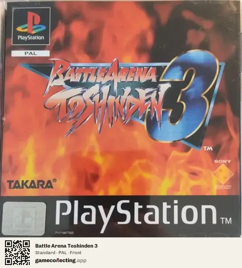 Battle Arena Toshinden 3 PlayStation, PAL box front