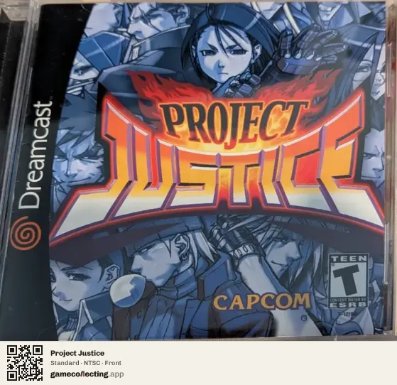 Project Justice Sega Dreamcast, NTSC box front