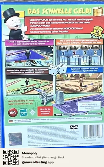 Monopoly PlayStation 2, Germany box back