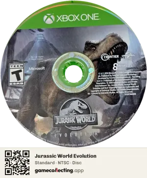 Jurassic World Evolution Xbox One, NTSC disc