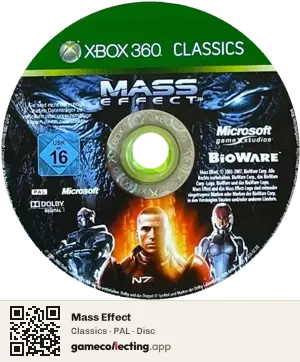 Mass Effect Xbox 360, PAL disc