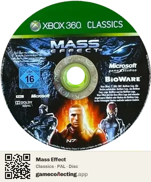 Mass Effect Xbox 360, PAL disc