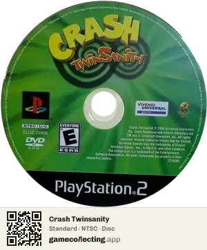 Crash Twinsanity PlayStation 2, NTSC disc