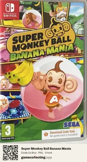 Super Monkey Ball Banana Mania Nintendo Switch, PAL box front