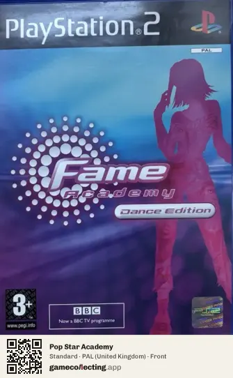 Pop Star Academy PlayStation 2, United Kingdom box front