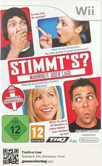 Truth or Lies Nintendo Wii, Germany box front