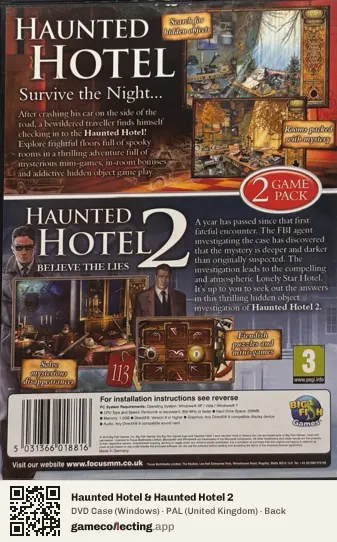 Haunted Hotel & Haunted Hotel 2 Computer, United Kingdom box back