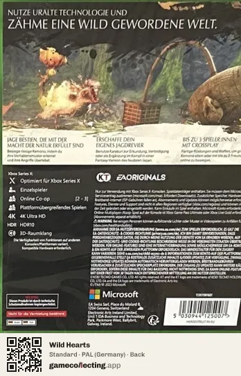 Wild Hearts Xbox Series X, Germany box back