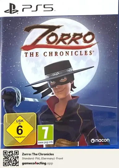 Zorro: The Chronicles PlayStation 5, Germany box front