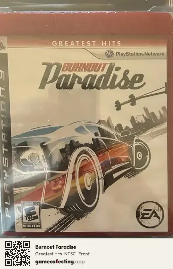 Burnout Paradise PlayStation 3, NTSC box front