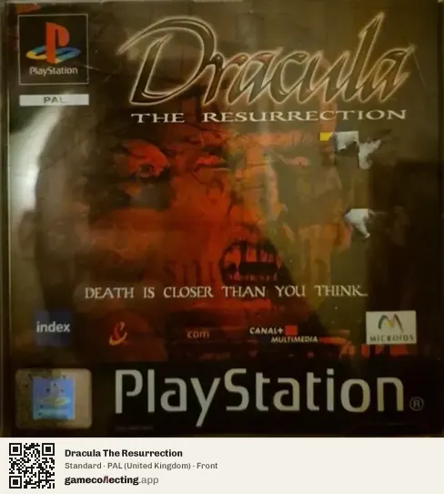 Dracula The Resurrection PlayStation, United Kingdom box front