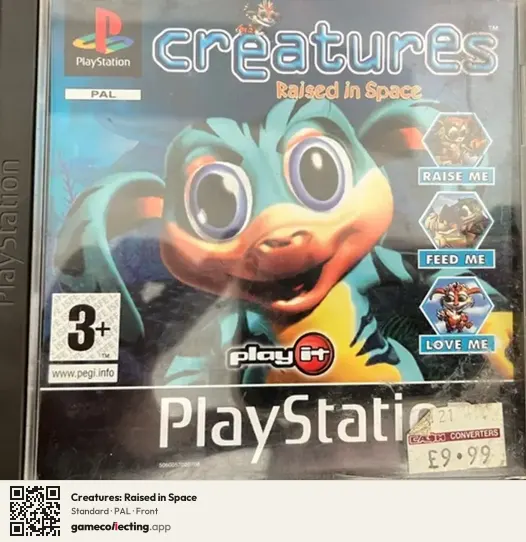 Creatures: Raised in Space PlayStation, PAL box front