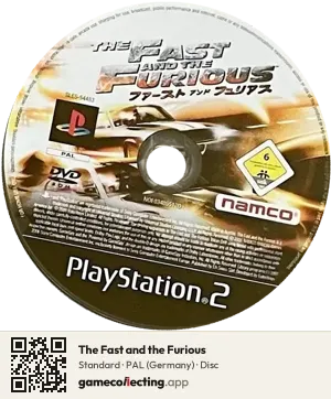The Fast and the Furious PlayStation 2, PAL disc