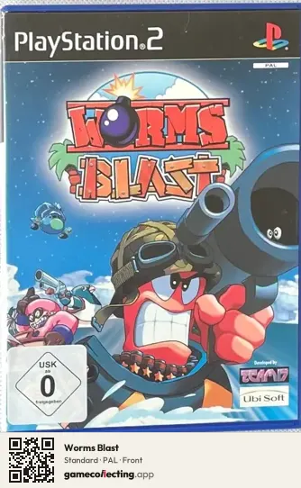 Worms Blast PlayStation 2, PAL box front