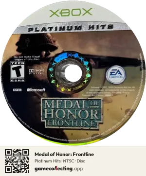 Medal of Honor: Frontline Xbox, NTSC disc