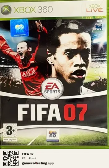 FIFA 07 Xbox 360, PAL box front