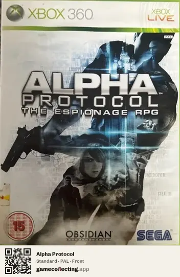 Alpha Protocol Xbox 360, PAL box front