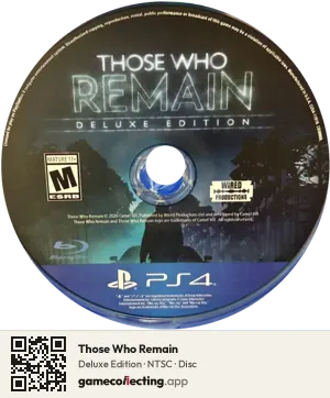 Those Who Remain PlayStation 4, NTSC disc