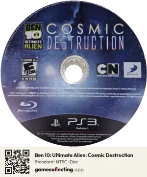 Ben 10: Ultimate Alien: Cosmic Destruction PlayStation 3, NTSC disc