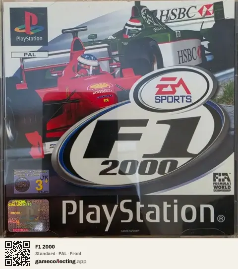 F1 2000 PlayStation, PAL box front