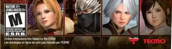 Dead or Alive 5 Ultimate, the ESRB box on its front