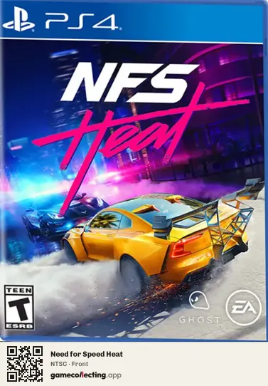 Need for Speed Heat PlayStation 4, NTSC box front