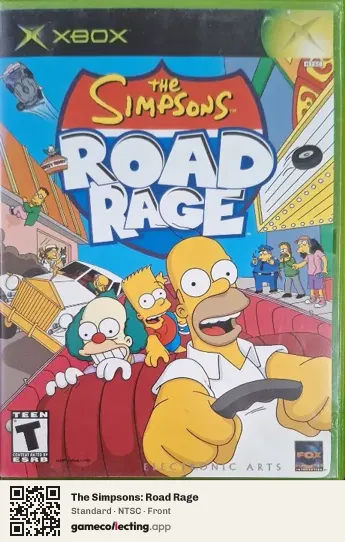 The Simpsons: Road Rage Xbox, NTSC box front