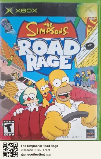 The Simpsons: Road Rage Xbox, NTSC box front