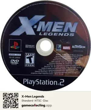 X-Men Legends PlayStation 2, NTSC disc