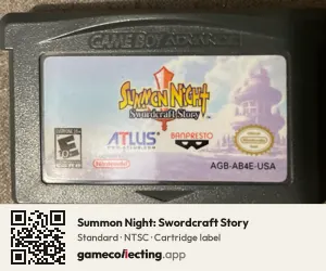 Summon Night: Swordcraft Story Game Boy Advance, NTSC cartridge label