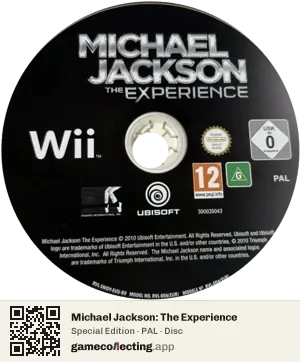 Michael Jackson: The Experience Nintendo Wii, PAL disc