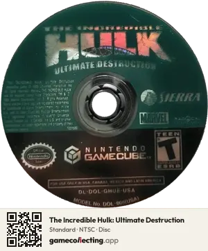 The Incredible Hulk: Ultimate Destruction Nintendo GameCube, NTSC disc