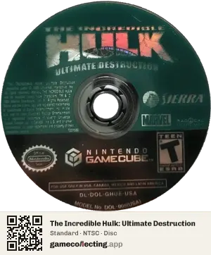 The Incredible Hulk: Ultimate Destruction Nintendo GameCube, NTSC disc
