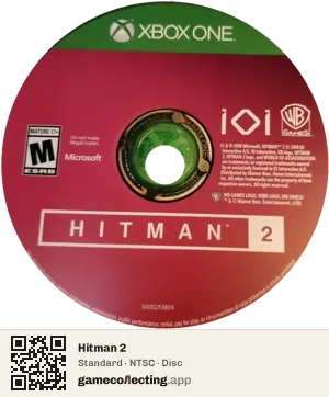 Hitman 2 Xbox One, NTSC disc