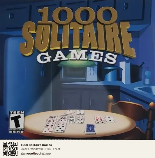 1000 Solitaire Games Computer, NTSC box front