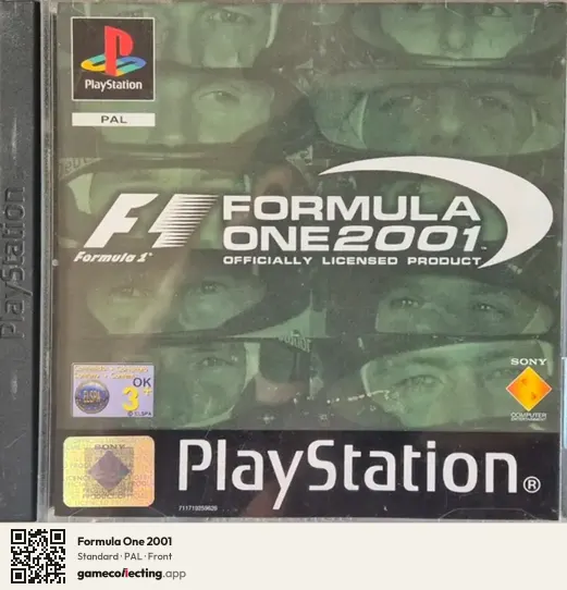 Formula One 2001 PlayStation, PAL box front